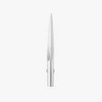 Expert 30 Typ 1 Augenbrauenschere, klassische Klingenform, gerader Griff, ergonomische ovale Ringe in rot