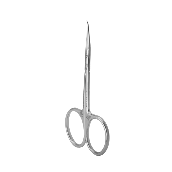 Exclusive 21 Typ 2 Nagelhautschere mit Haken, Handsize S, gebogener Griff, ergonomische ovale Ringe