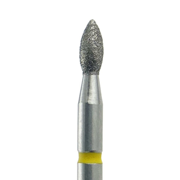 Diamantfr&auml;ser Flamme Superfein (gelber Ring) &oslash;2,2 mm