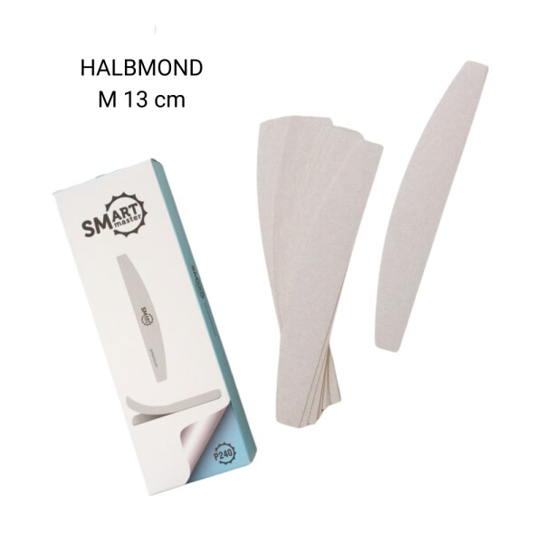 Einweg-Wechselfeilblätter „PREMIUM- Halbmond - M 13 cm" 25 Stk. verschiedene Grit