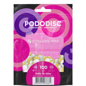Ersatzpads „SOFT“ PODODISC STALEKS PRO XS (50 Stk. - 100 Grit) Weiß