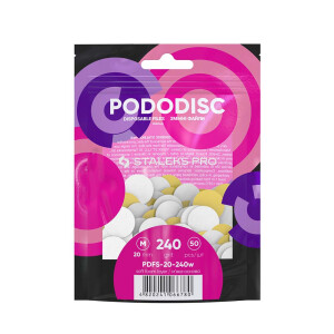 Ersatzpads „SOFT“ PODODISC STALEKS PRO M (50 Stk. - 240 Grit) Weiß