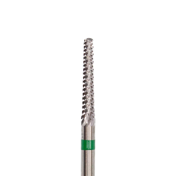 GTM Beauty Hartmetallfräser dünner Kegel Grob (grüner Ring) ø2,3 mm