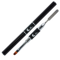 Acrylgel-Pinsel & Spatel doppelseitig schwarz
