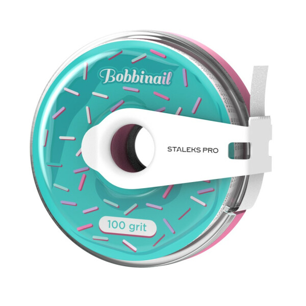 STALEKS PRO EXPERT Donut Feile-Abroller Bobbinail mit Klebe-Wechselfeilenband (8m - 100 Grit)