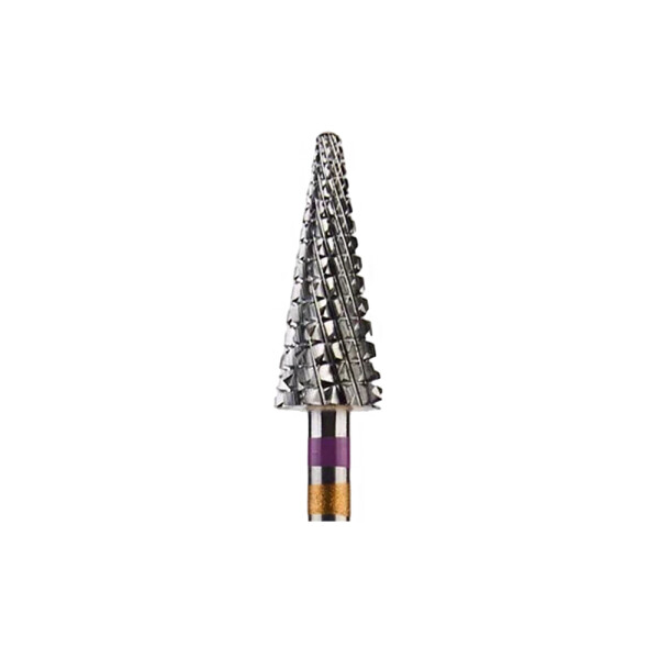 GTM Beauty Hartmetallfräser Kegel LINKS mittlere Kreuzverzahnung (lila Ring) ø6,0 mm