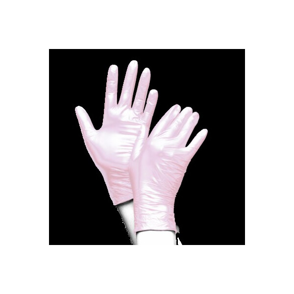 Unigloves FANCY Rosa Glänzend Medizinische Nitril Handschuhe – puderfrei, latexfrei - M