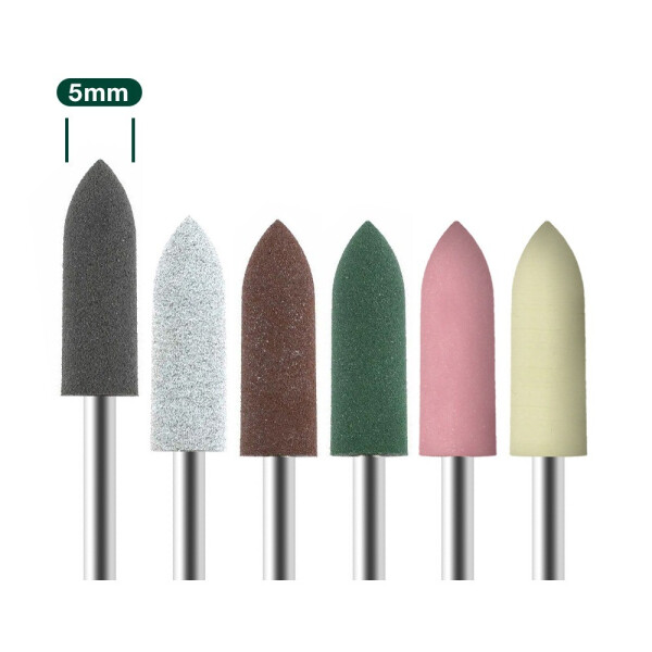 Silikon Polierer Rakete ø5mm verschiedene Grit
