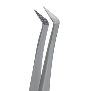 EXPERT 44 TYP 12, Wimpern Pinzette, L-shaped, 65°, NANO-KERBEN