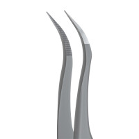 EXPERT 45 TYP 1, Wimpern Pinzette, curved,  NANO-KERBEN 2