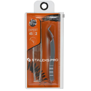 EXPERT 45 TYP 2, Wimpern Pinzette, L-shaped, 40°, NANO-KERBEN
