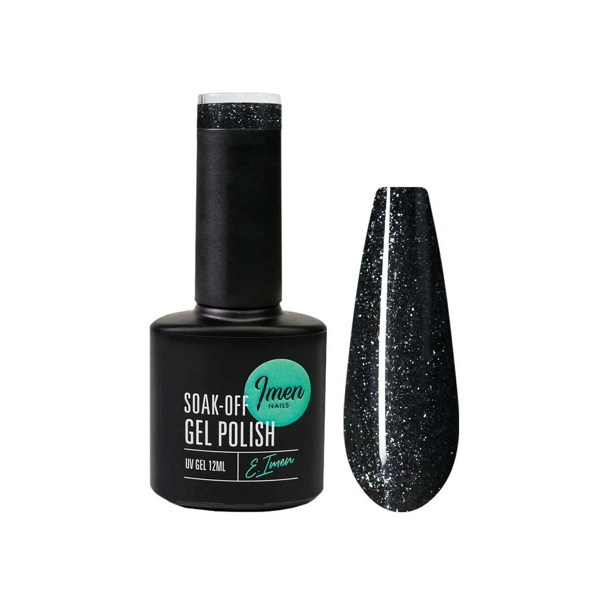 Gel Polish DB016 black-champagne Glitter 12ml