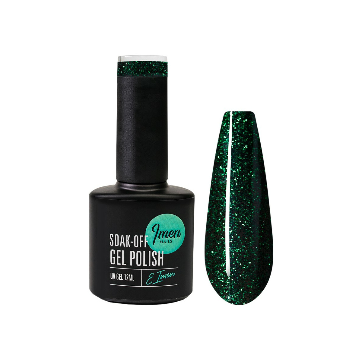 Gel Polish DB017 Green Glitter 12ml