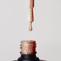 UV Gel Polish DB054 Rose peach goldenglitter12ml 3