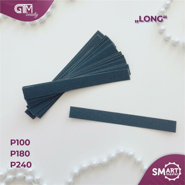 Nagelfeile SMART Einwegfeilblättern „STANDARD“ für Basis „LONG“ 2x18 cm 50 Stk. P100