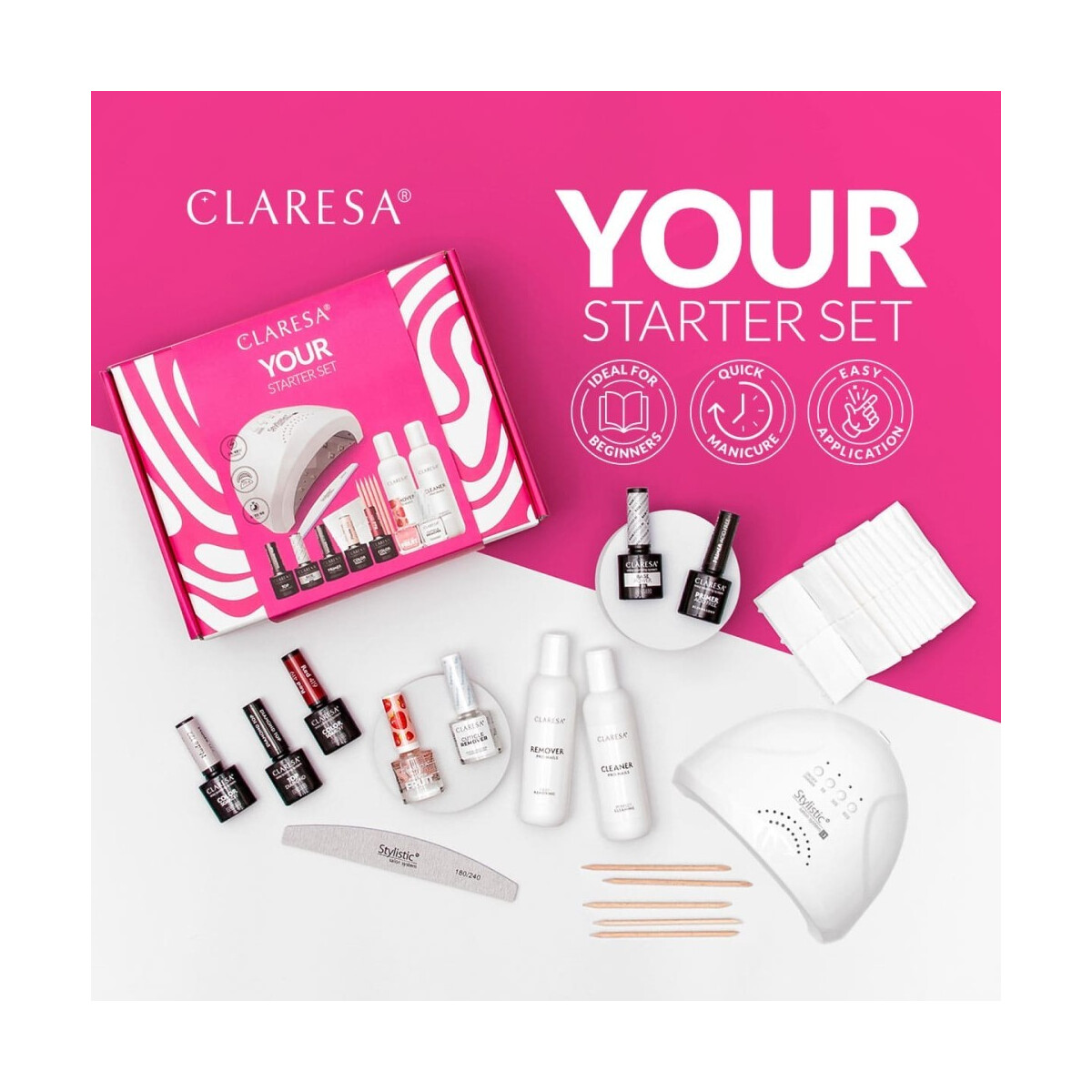 CLARESA STARTER KIT mit UV/LED LAMPE