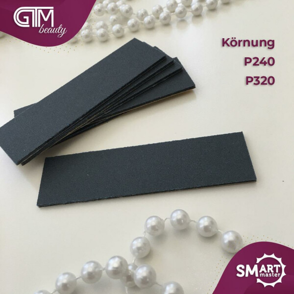 Nagelfeile SMART Einwegfeilblättern Buffer „SCHWARZ“ für Basis 25x90mm 50 Stk. P240