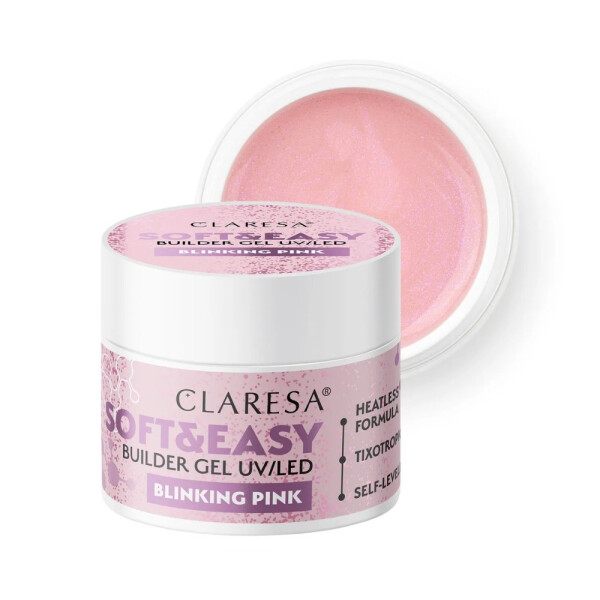 CLARESA SOFT&EASY BUILDER GEL BLINKING PINK