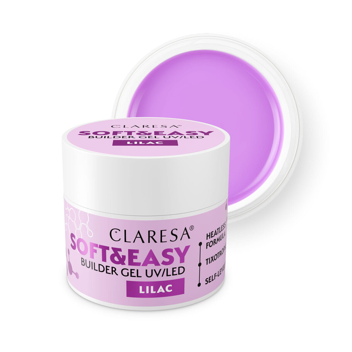 CLARESA SOFT&EASY BUILDER GEL LILAC box