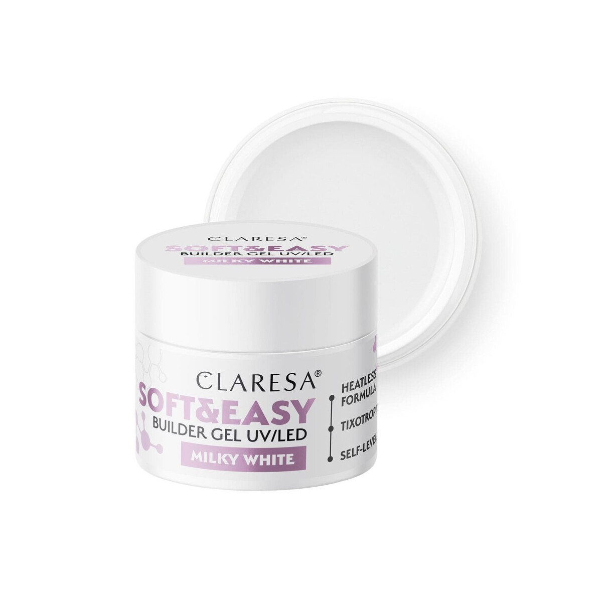 CLARESA SOFT&EASY BUILDER GEL MILKY  box