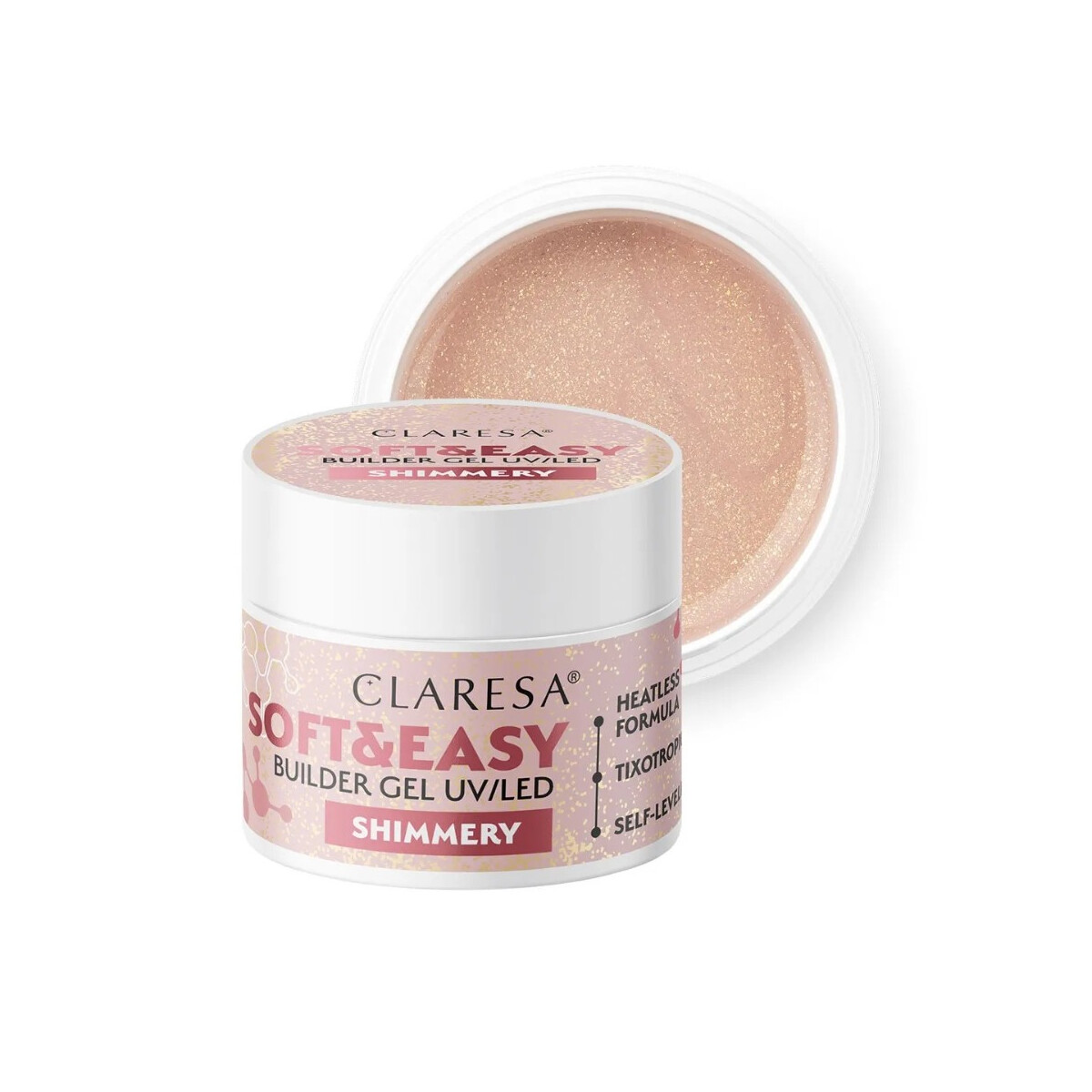 CLARESA SOFT&EASY BUILDER GEL SHIMME box