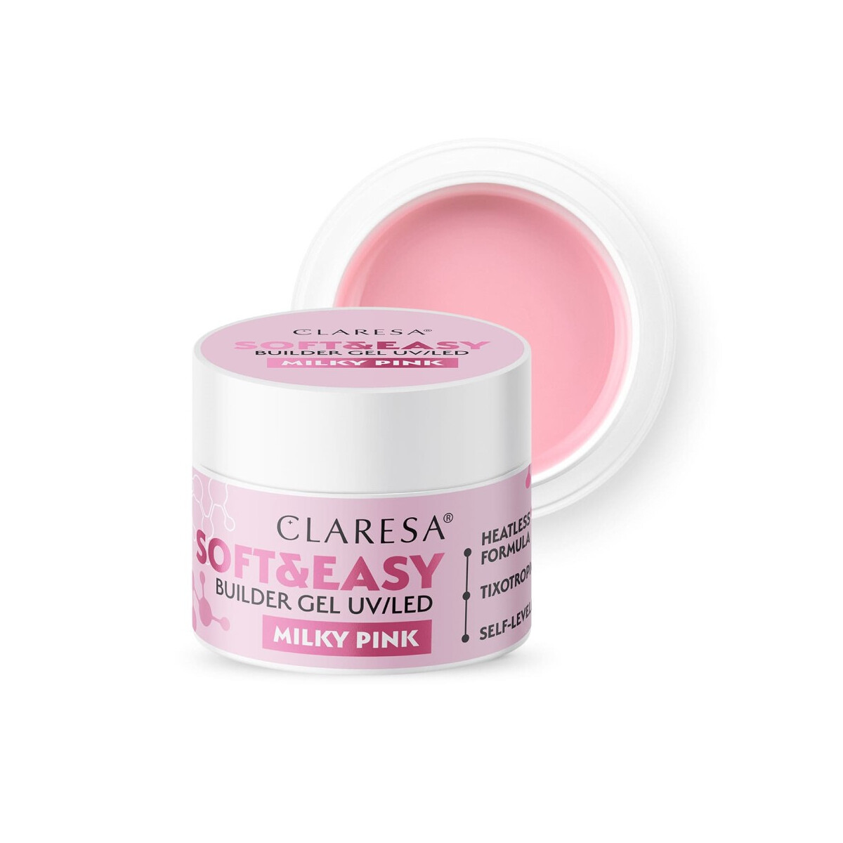 CLARESA SOFT&EASY BUILDER GEL MILKY  box