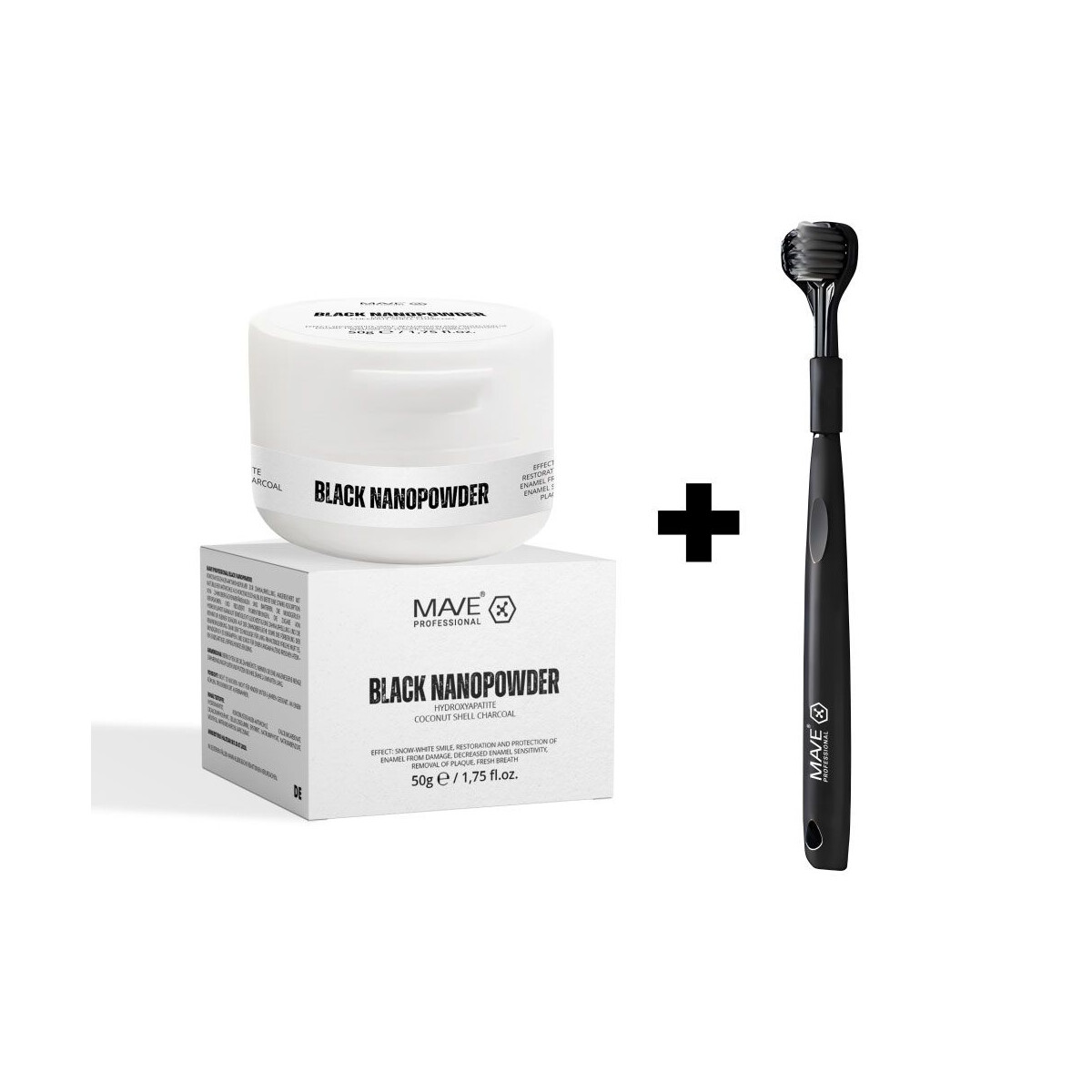 MAVE PROFESSIONAL - BLACK NANOPOWDER 50 g + NANO360 ZAHNB&Uu