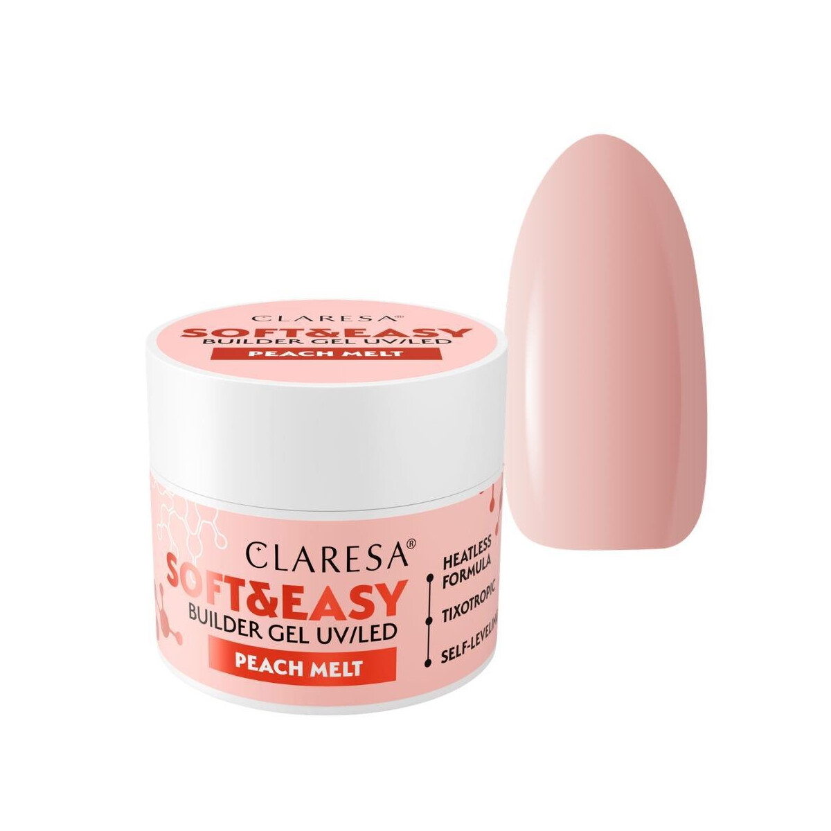 CLARESA SOFT&EASY BUILDER GEL PEACH MELT 45g