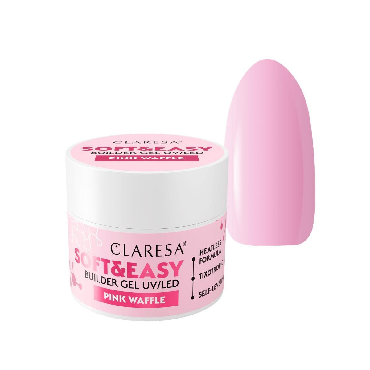 CLARESA SOFT&EASY BUILDER GEL PINK WAFFLE 12g