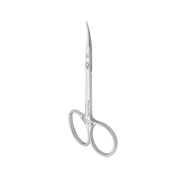 Exclusive 20 Typ 1 Nagelhautschere, Handsize M, klassische Klingenform, gebogener Griff, ergonomische ovale Ringe